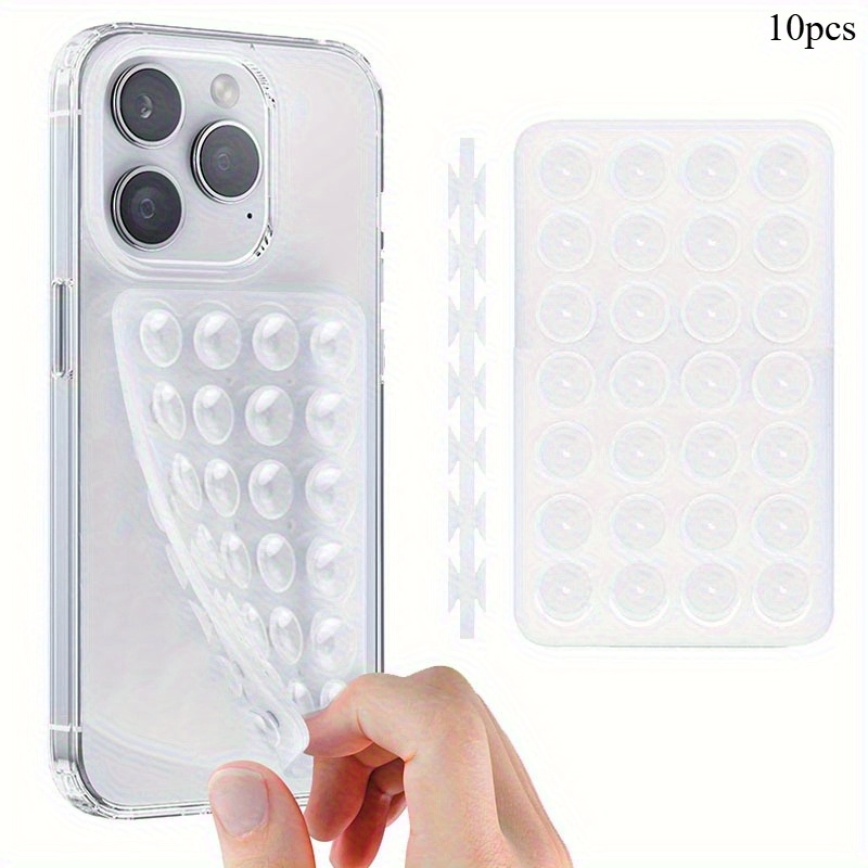 Phone Accessory - 10Pcs Double-Sided Silicone Suction Phone Holder