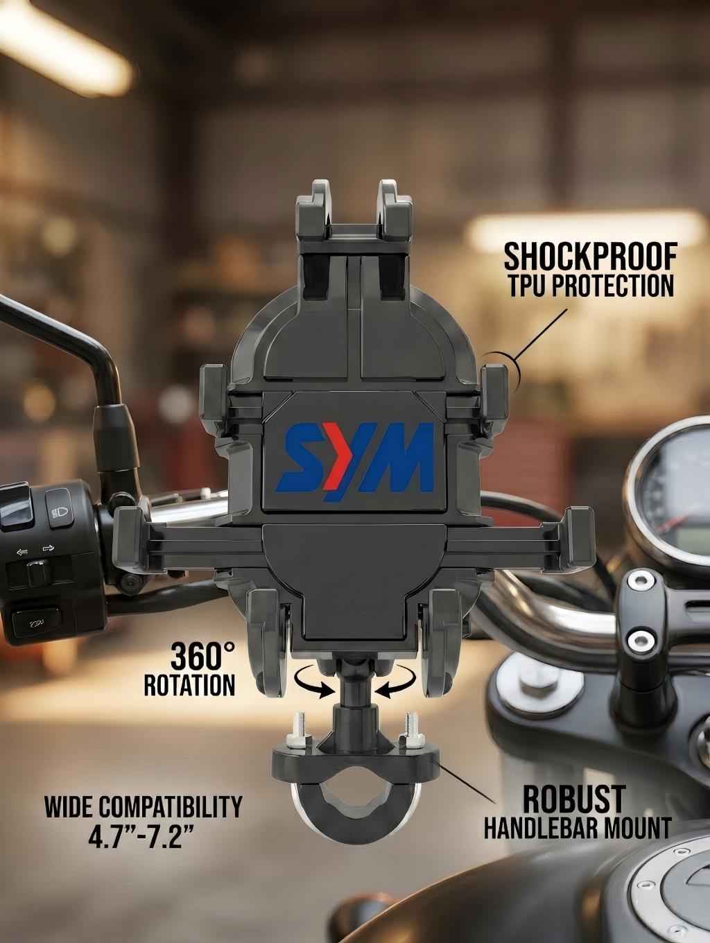 Quality Phone Accessories - High-quality shock-absorbing motorcycle phone holder For