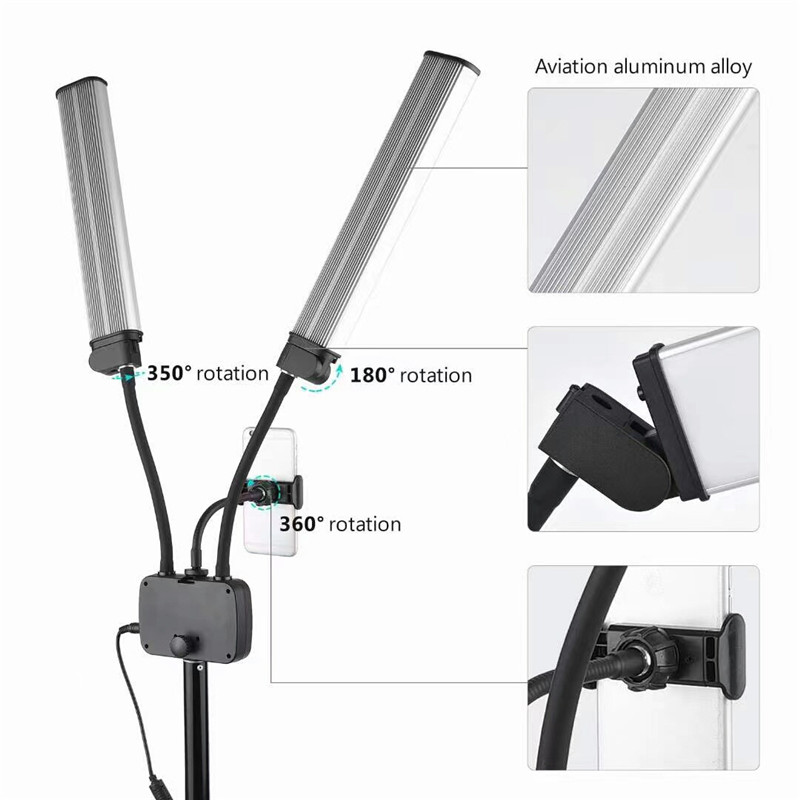 45W LED Video Light Double Arm - огляд і ціна Led Strip Selfie