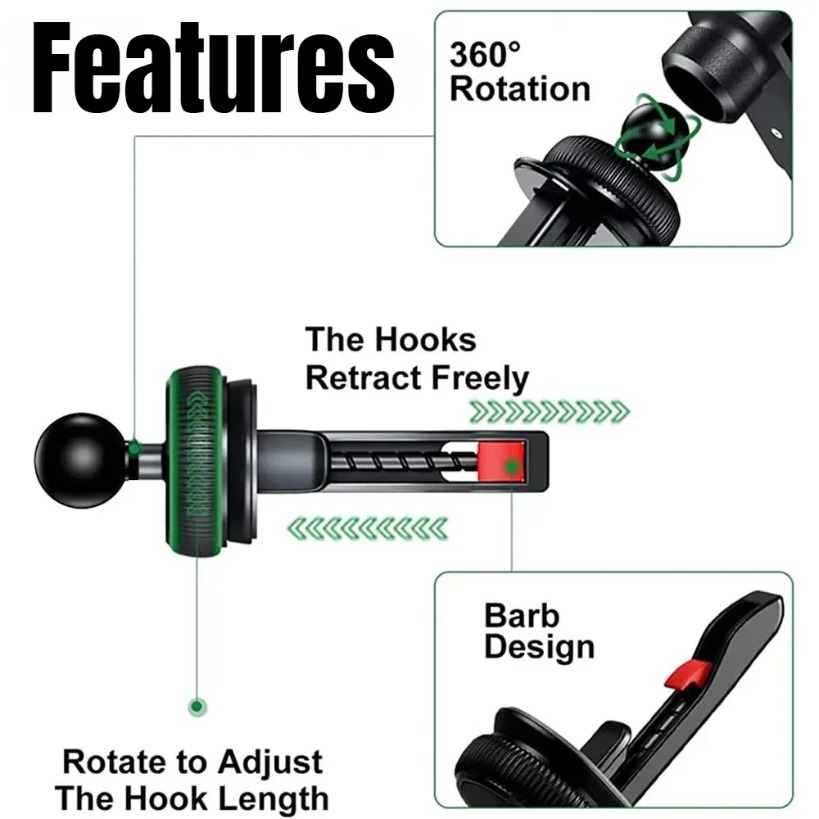 1PCS Car Phone Holder 17MM Bal - огляд і ціна Phone Accessories Hanger