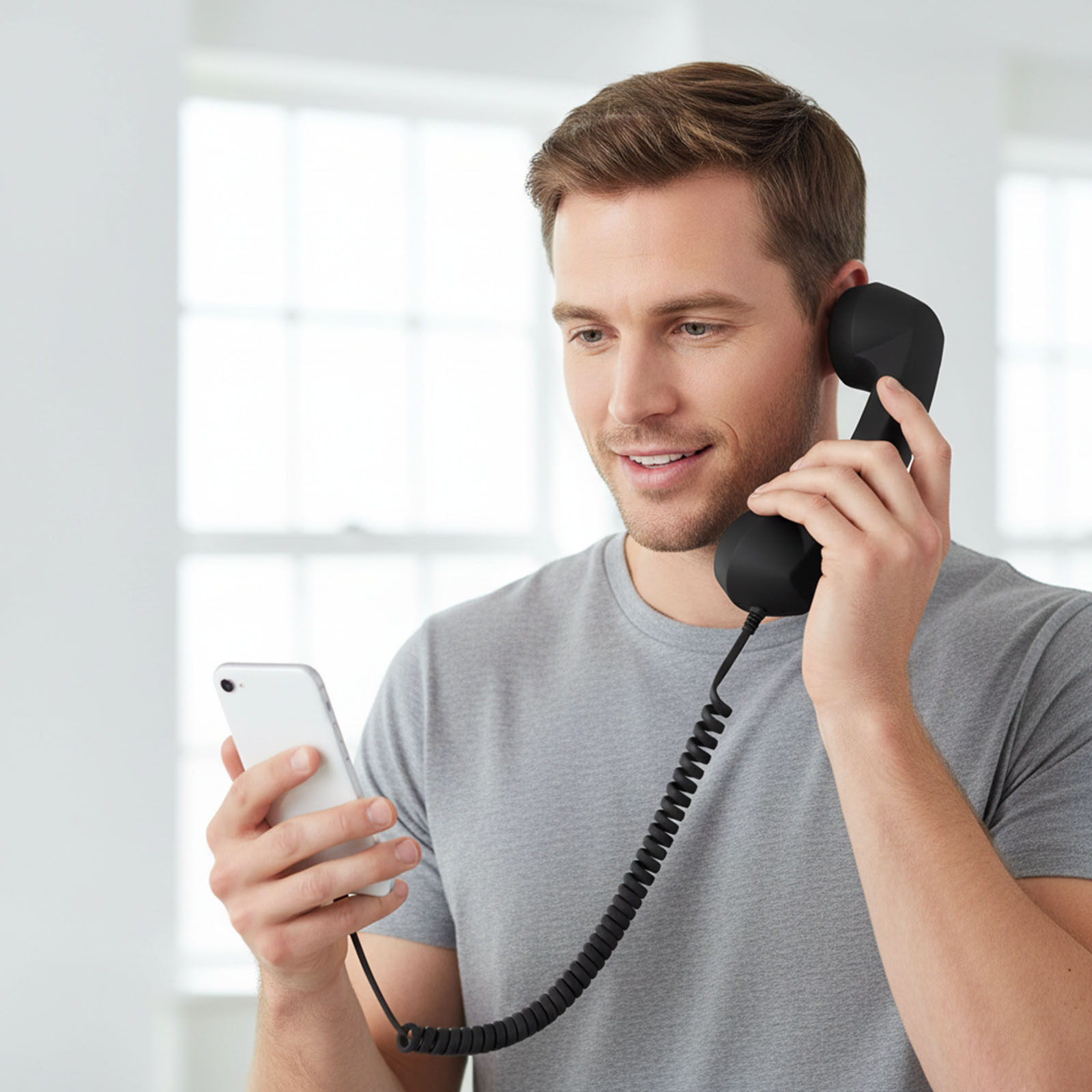 Retro Phone Handset Ergonomics - огляд і ціна Retro Handset Phone
