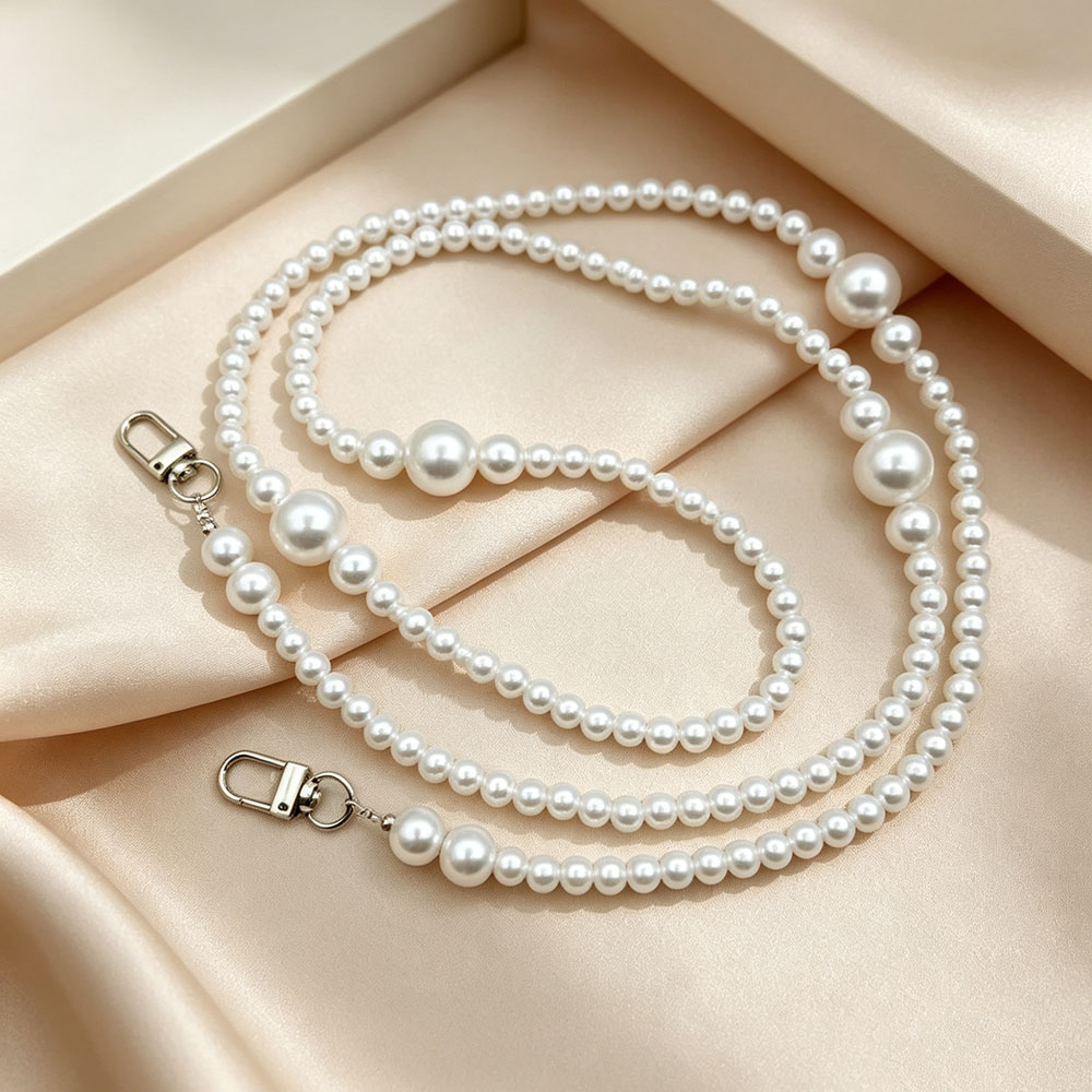 White Pearl Beaded Phone Cross - огляд і ціна Phone Accessories Hanger