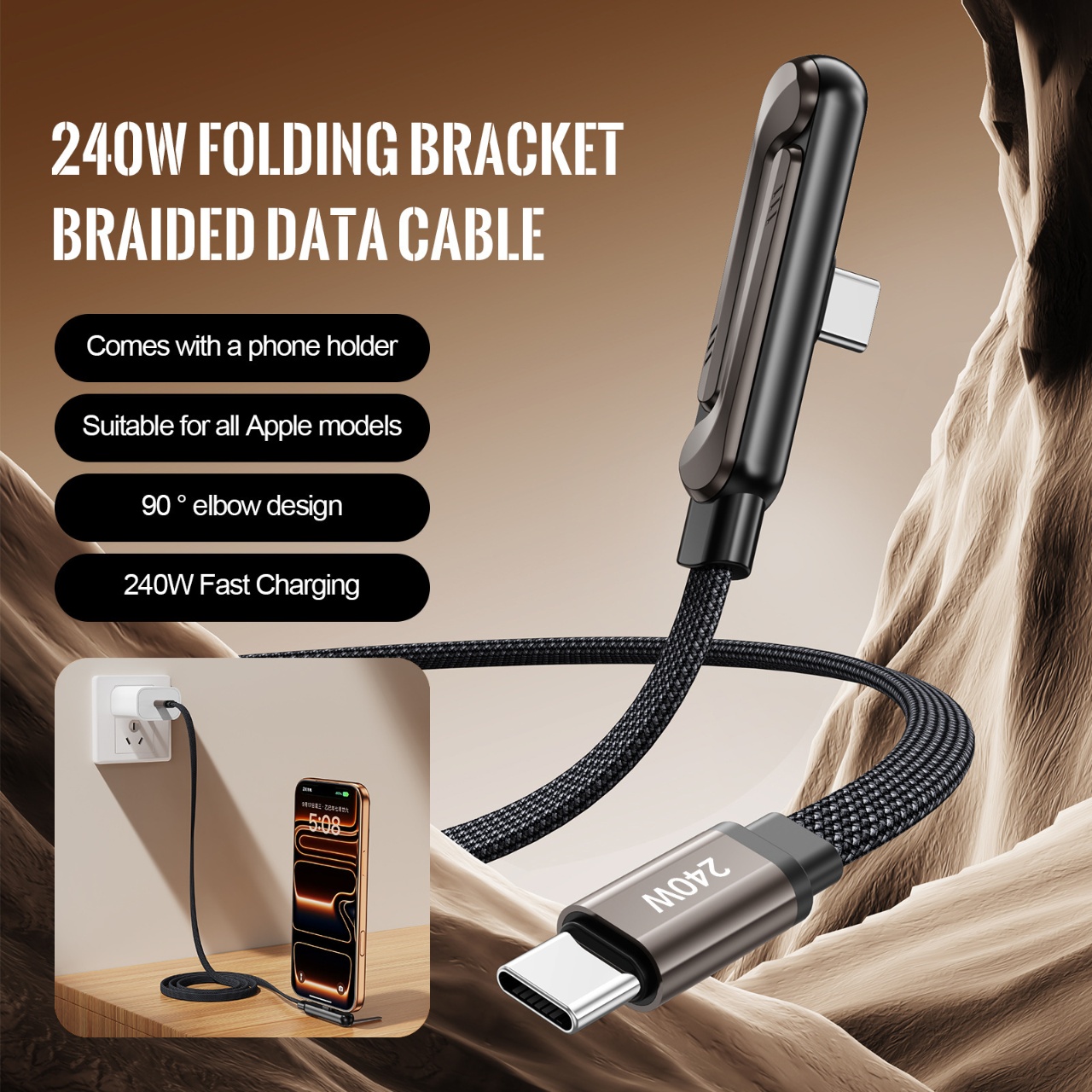 240W PD Fast Charging Type C t - огляд і ціна Phone Accessories Charger