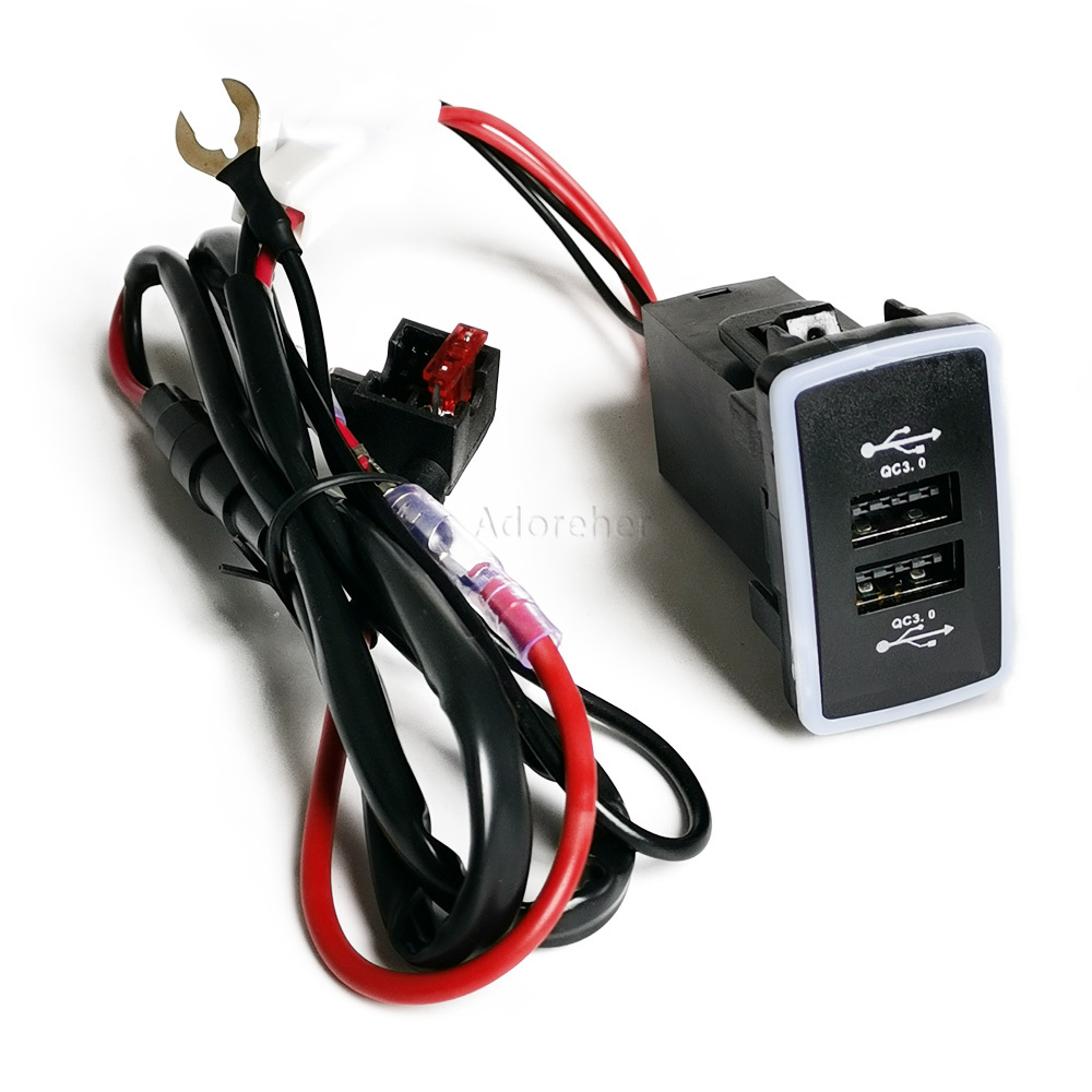 1PC Blue LED Car Charger Socke - огляд і ціна Phone Accessories Charger